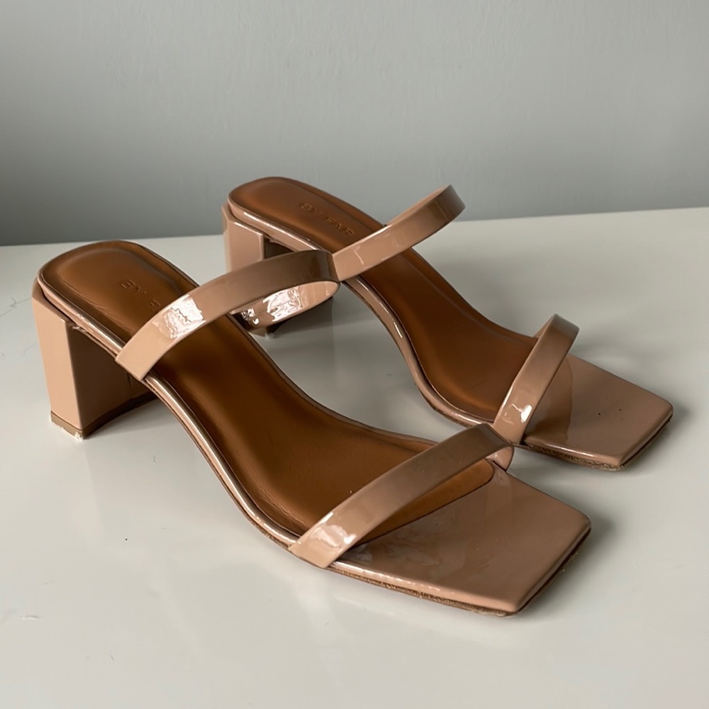 By Far ‘Tanya’ Nude Patent Sandals